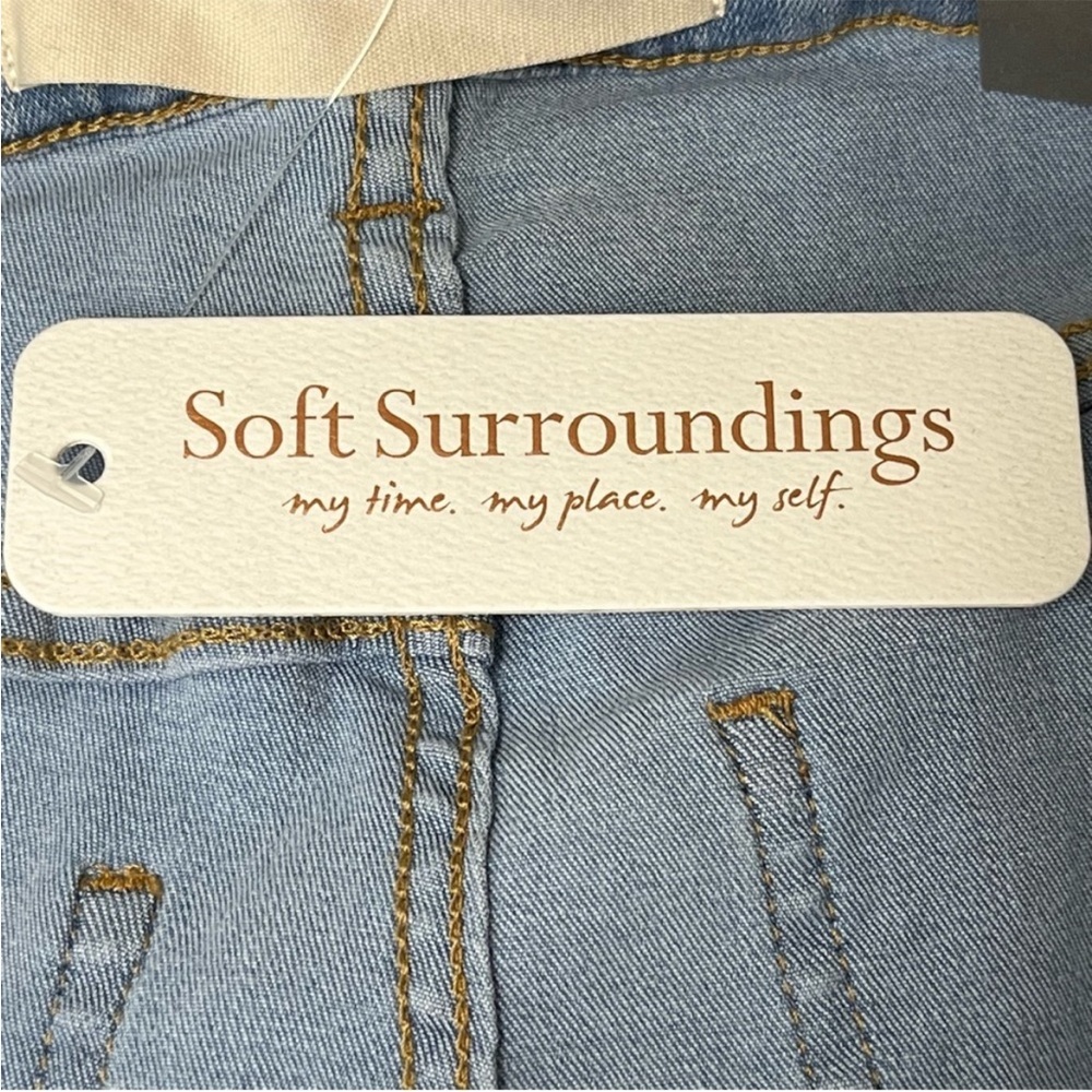 SOFT SURROUNDINGS NWT SUPREMELY SOFT HIGH RISE SKINNY SOFT DENIM JEANS AMARYLLIS - Picture 4 of 11